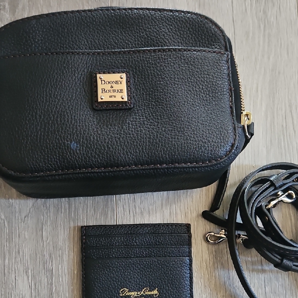 Dooney & Bourke Black Leather Crossbody Bag